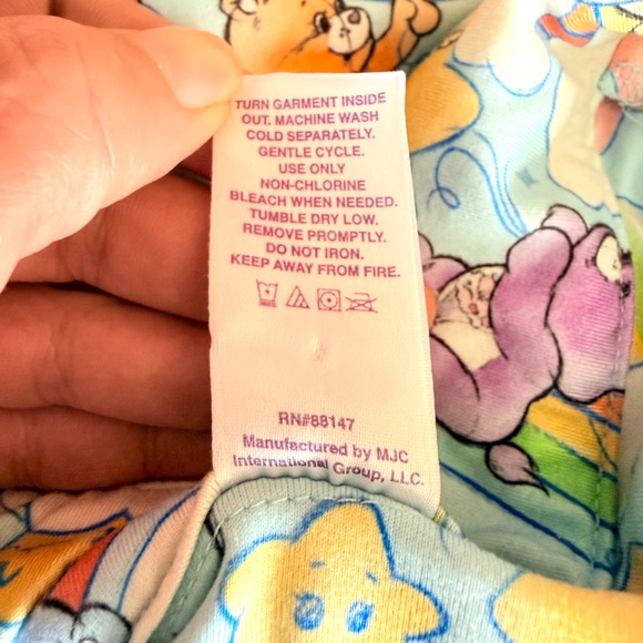 Retro Care Bears Women XL Favorite Bears Pose Pajama Pants Set Kidcore Nostalgic - Picture 15 of 15